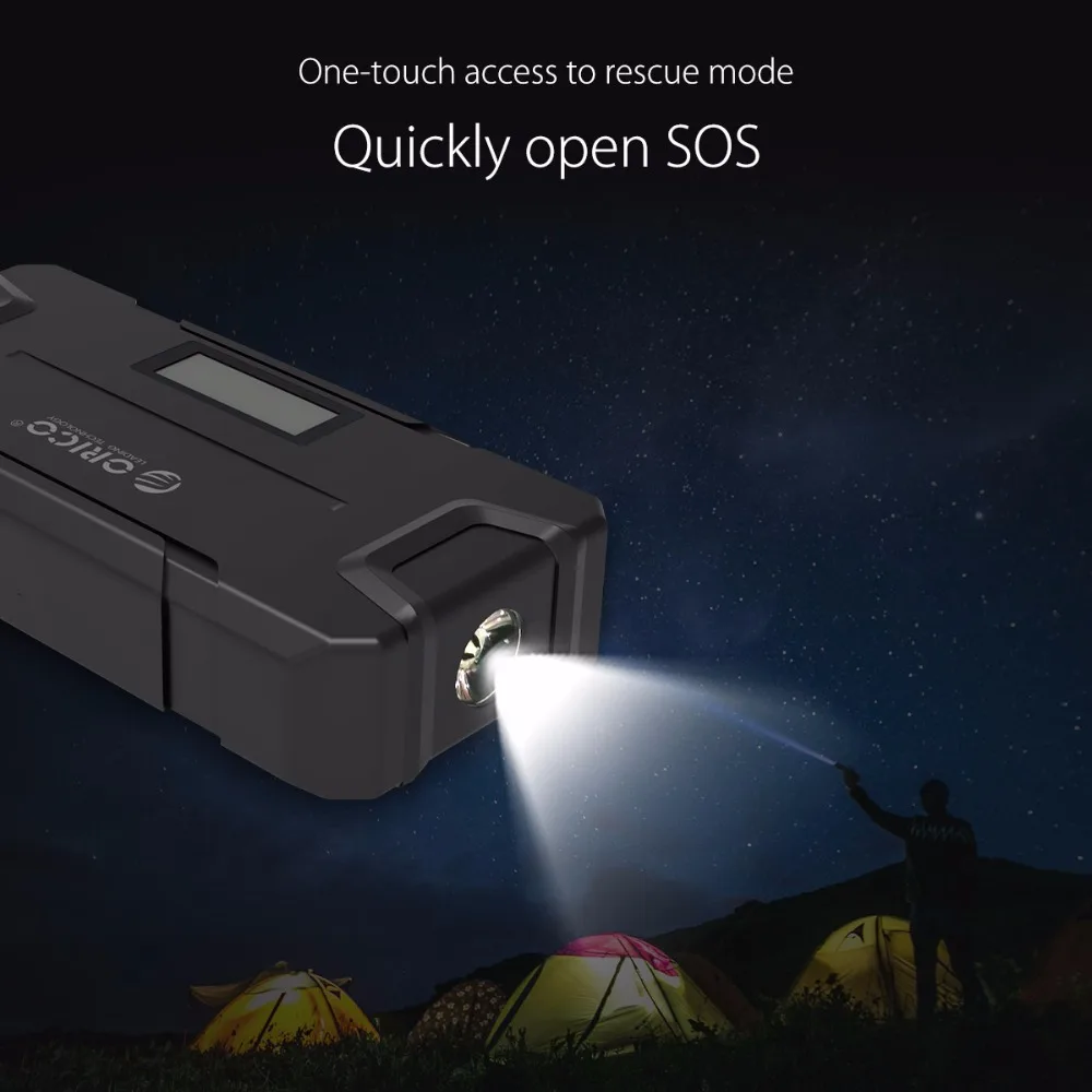  ORICO CS2 12000mAh Mini Vehicel Power Bank Portable Battery Emergency Booster Buster Power Bank wit