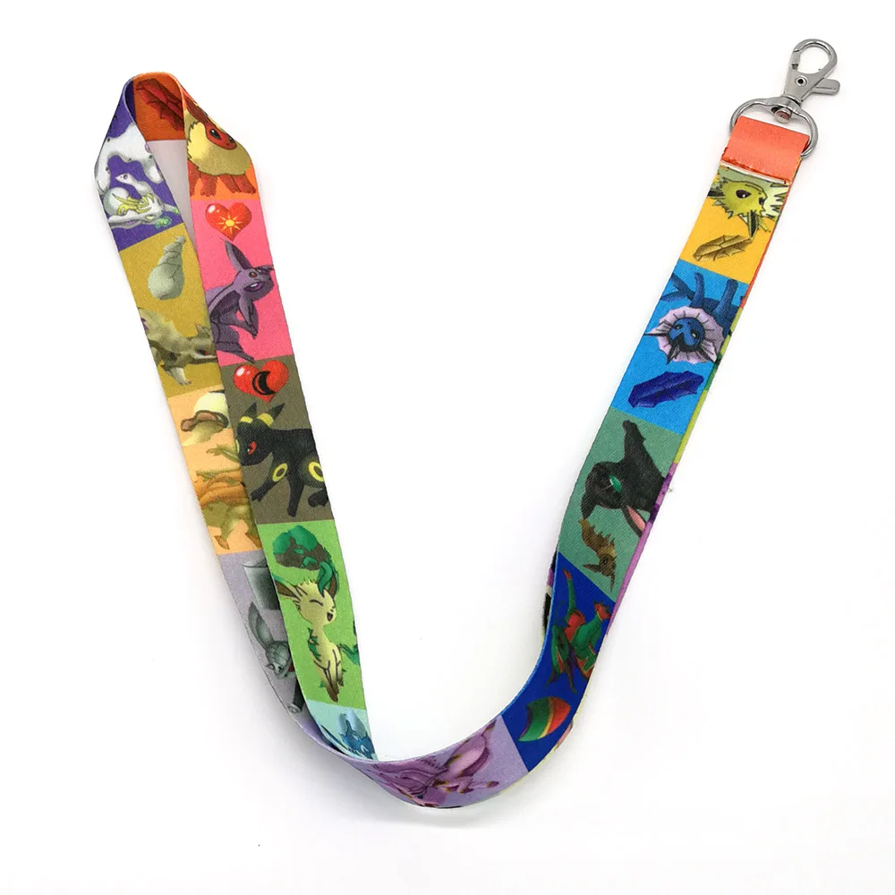 20/лот Espeon Umbreon Ash Ketchum Mewtwo Ho Oh Eevee Jolteon Flareon Lanyard Key Card ID Chain шейный ремень вечерние в