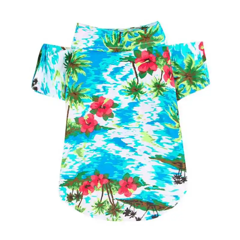 Одежда для собак летняя пляжная рубашка собака милый Принт Гавайский пляж повседневная домашнее животное рубашка туристическая ананас цветочный короткий рукав собака блуза с принтом кошки - Цвет: C