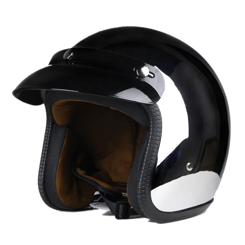 Кафе гонщик capacete каско винтажный мотоциклетный шлем в стиле ретро подходит открытый шлем Ностальгический тяжелый мотоциклетный шлем - Цвет: Silver