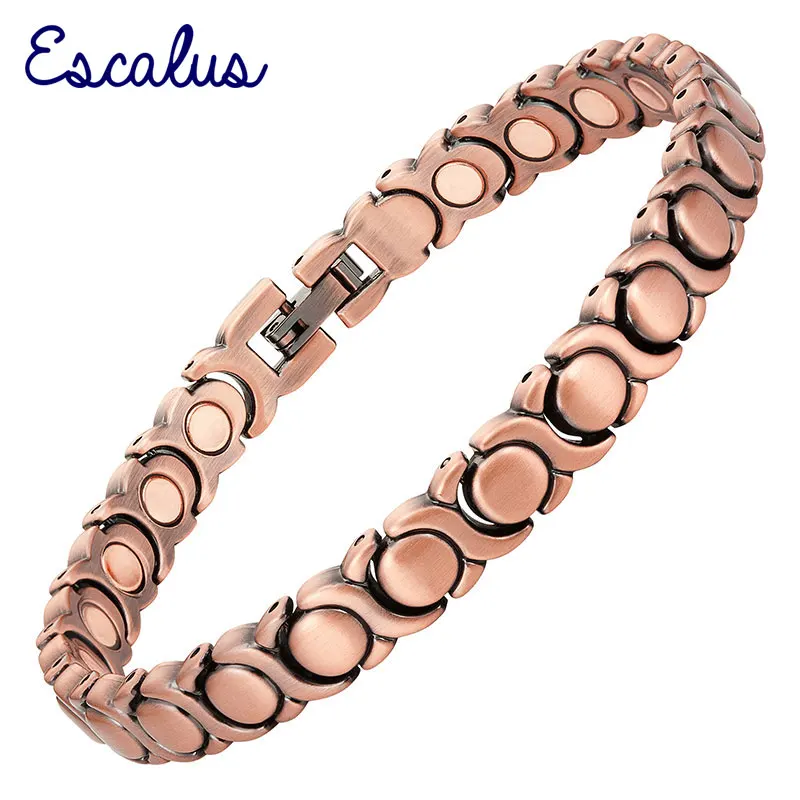 

Escalus Women's 22pcs Magnets Jewelry Copper Plating Ladies Powerful Magnetic Charm Bracelet for Women Bio Bangle Wristband