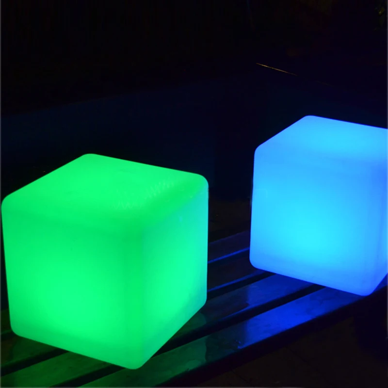 

20*20*20CM LED Luminous Cube Home Decorative LED Table Light Remote Control 16 Colors Changing LED Flashing Cube Free Shipping