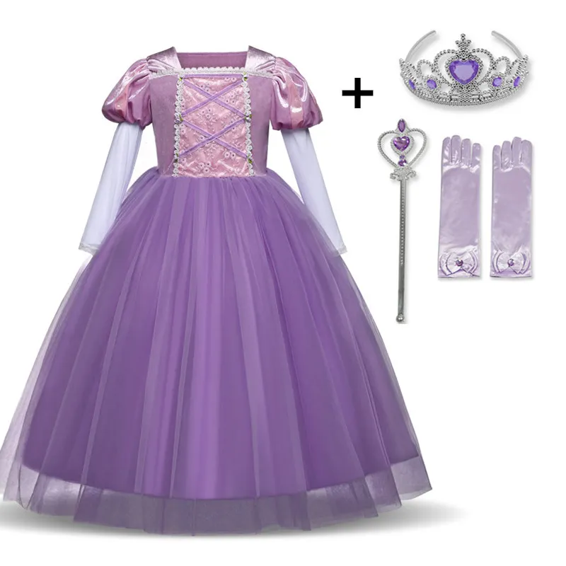 Платья принцессы Эльзы для 8 лет костюм Белль Королева Анна Белоснежка платье Золушки для косплея праздничная одежда для девочек fantasia vestidos