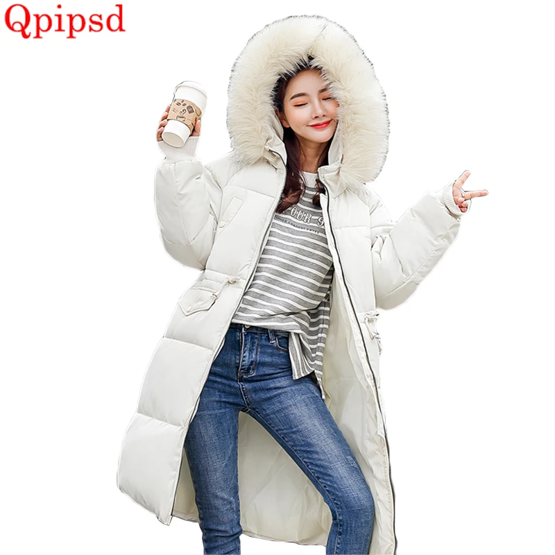 

Long Winter Jacket Women 2018 Korean New Thicken Warm Down Cotton Jacket Coat Female Loose Hooded Cotton-padded Coat Women Parka