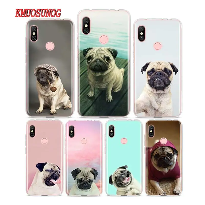 

Silicone Phone Case pug dpt for Redmi 7 Y3 Y2 S2 Xiaomi Redmi Note 7 6 6A 5 5A Pro Plus 4 4X Cover