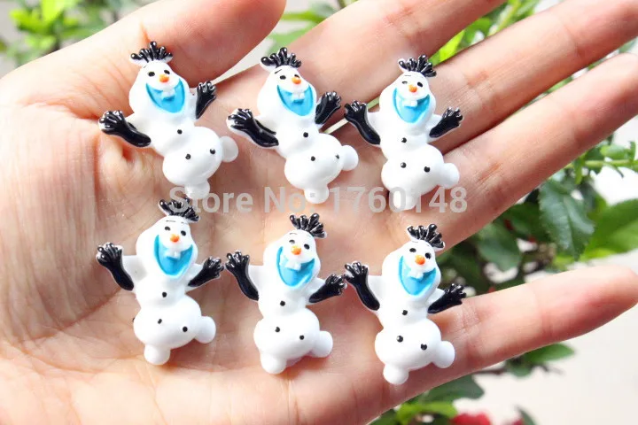 

Olaf Figurine Flat Back Resin DIY Holiday Wedding Decoration Hand Craft Scrapbooking Headwear Hair Accessories