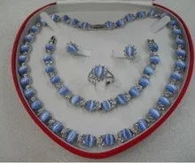 Слово тонкой Для женщин подарок Кварц Камень драгоценных камней заводская цена AAA природный тонкой браслет колье серьги кольцо опал камень+ коробка