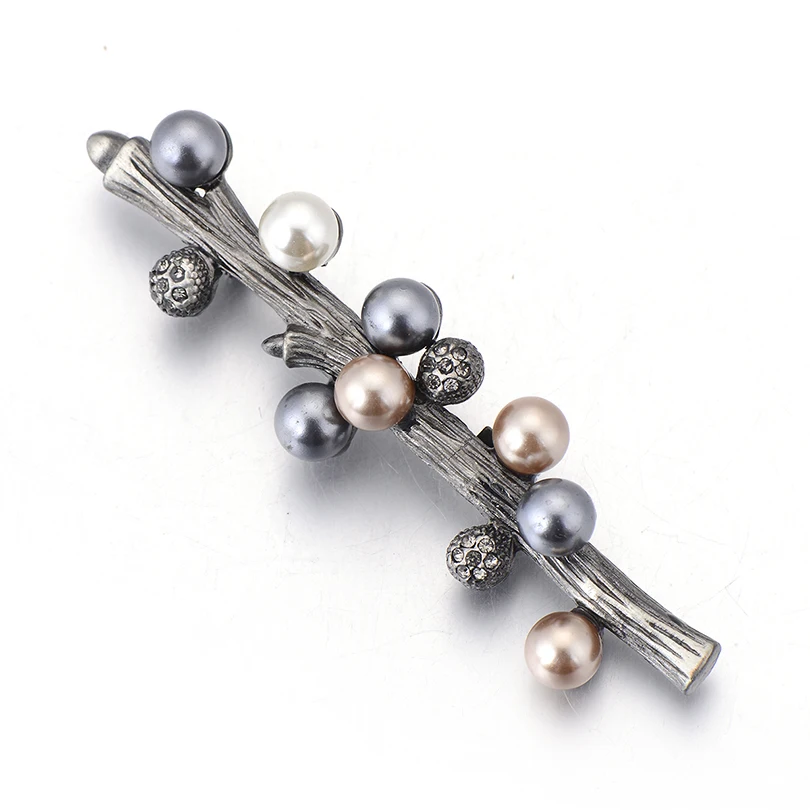3pcs/lot Wholesale Vintage Simulated Pearl Brooches Romantic Black