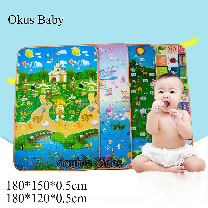 120CM Foam Популярные детские коврики для игр, детские коврики для ползания, детские постельные принадлежности, одеяло с кроликом, хлопковый игровой коврик, украшение детской комнаты - Цвет: 120CM Foam