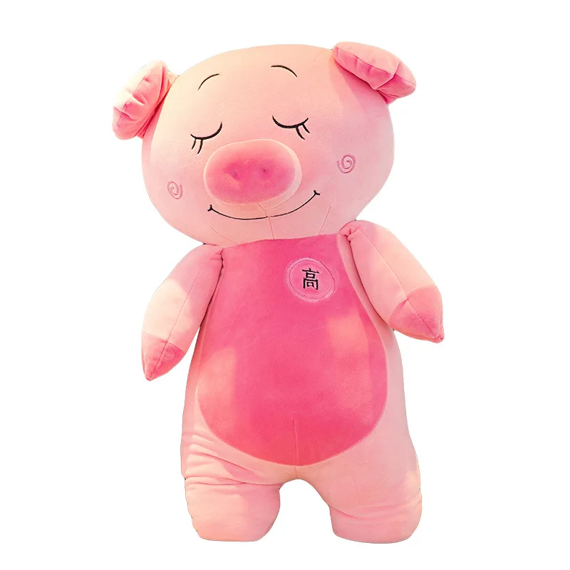Большая плюшевая свинка подушка 80 см розовая свинка плюшевая игрушка мягкие животные милые толстые розовые свинки лучшие рождественские