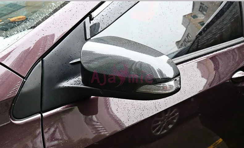 Для Toyota Yaris 2012 2013 углеродное волокно цветной автомобильный Стайлинг дверное зеркало рамка панель накладка Tirm аксессуары