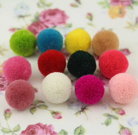 

Free Shipping 100PCS Assorted Color 15MM Round Felt Balls for Girls Hair Jewelry Bow Garment Handbag Decoration