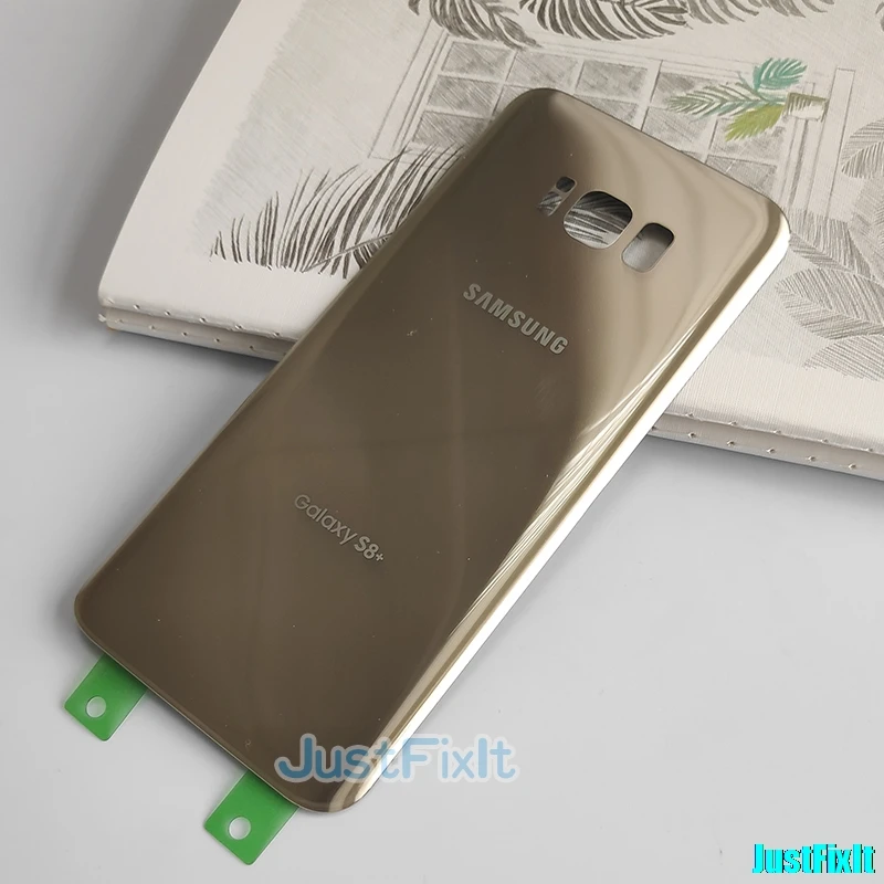 Чехол на заднее стекло для SAMSUNG Galaxy S8 S8 plus G955f G955U G950F G950A G950 задняя крышка на батарейку - Цвет: Gold