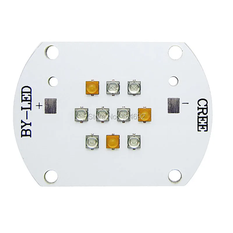 50 Вт Cree ХТЕ XT E Royal Blue 450NM (7 ШТ.) + теплый Белый 3000K (3 светодиодный Излучатель Света DC30