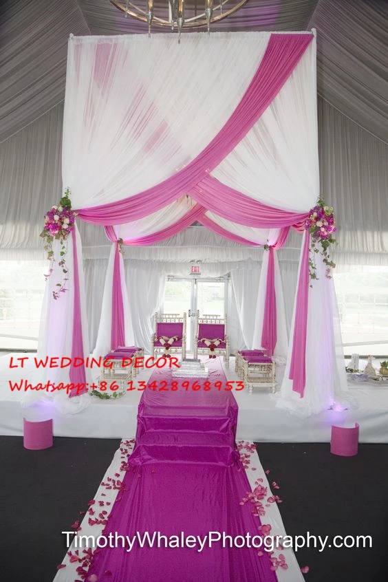 

wedding backdrops for square piping frame,wedding decoration props,drape for wedding arch,wedding curtain