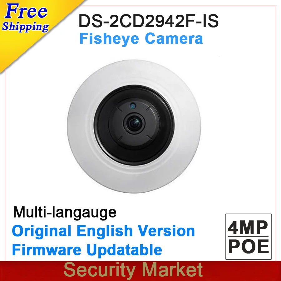 Original international version DS-2CD2942F-IS 4MP IP CCTV Network Compact Fisheye Network Camera Original international version DS-2CD2942F-IS 4MP IP CCTV Network Compact Fisheye Network Camera