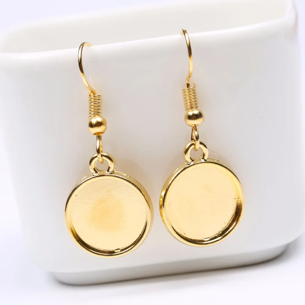 Серьги гвоздики onwear из стекла кабошона 20 шт. поднос позолоченные серьги крючки