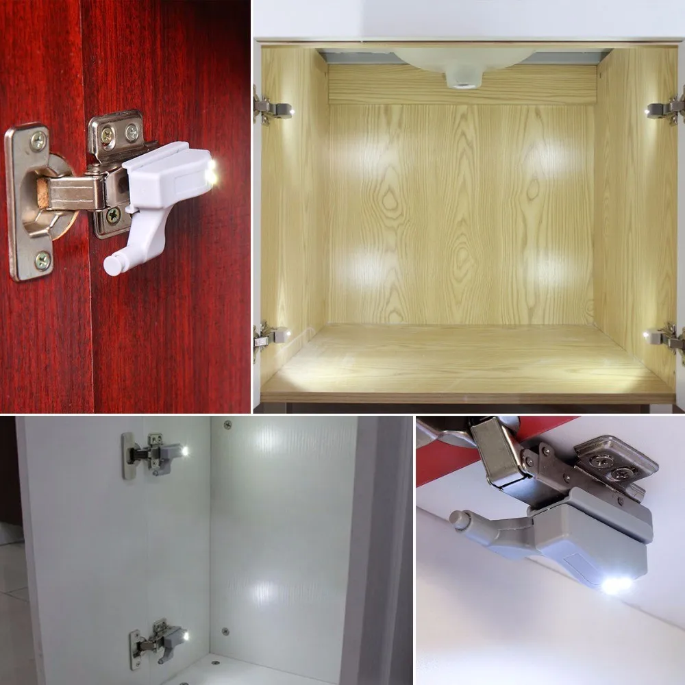 Chiclits 10 шт. Универсальный шкаф петля для двери шкафа светодиодный светильник для современной кухни домашний светильник теплый белый ночной Светильник