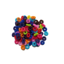 

High Quality Hair Scrunchie Transparent Telephone Wire Elastic Hairbands for Children in Small Size 15 Colors available