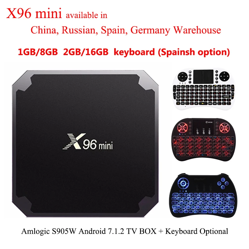 

Android 7.1.2 TV BOX X96 mini 2GB 16GB 1GB 8GB Amlogic S905W Quad Core Suppot H.265 4K 2.4GHz WiFi X96mini Set top box pk x96