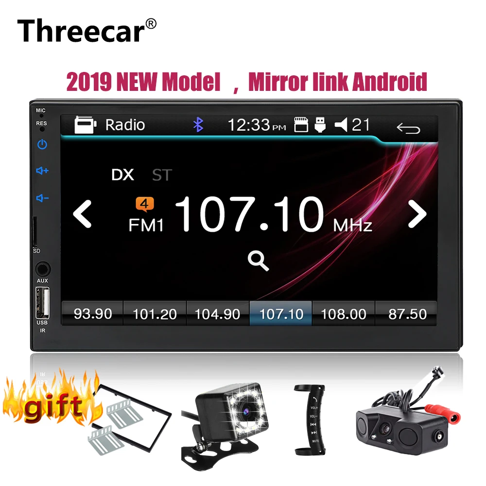 

2 Din Car Radio Bluetooth mirrorlink 2din Car Autoradio 7'' MP5 Player Car Backup Monitor Car Audio For Rearview Camera Remote