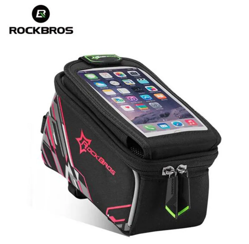 

ROCKBROS Cycling Bag Moutain Road Mtb Bike Bicycle Bag Phone 6.0 Inch Riding Touch Screen Tube Roswheel Bag Bike Accessories
