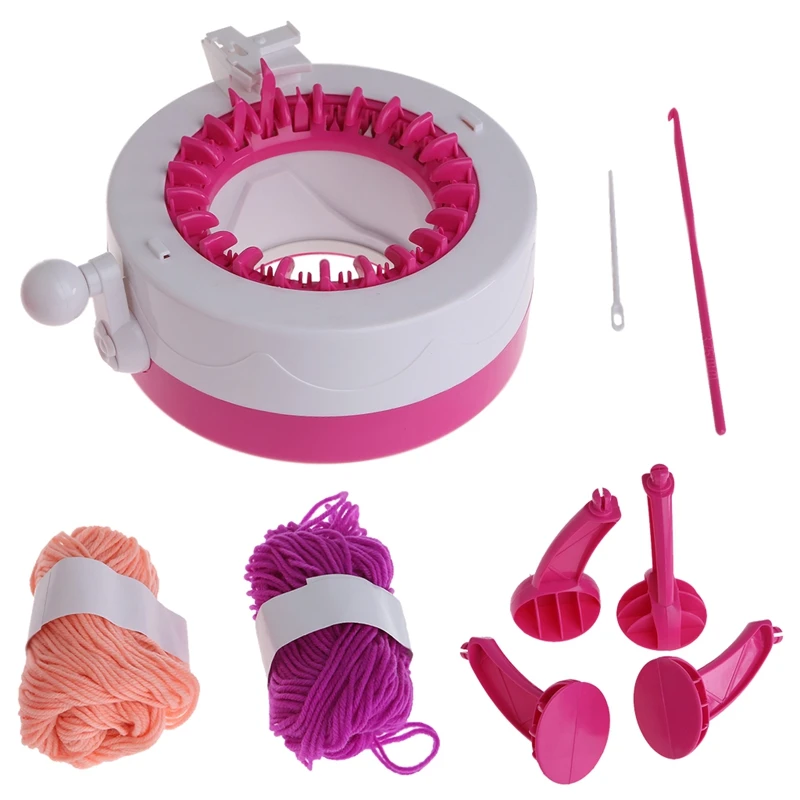 

Manual Hats Scarves Knitting Machine DIY Toy Gift With 2 Wool for Children Kids m15