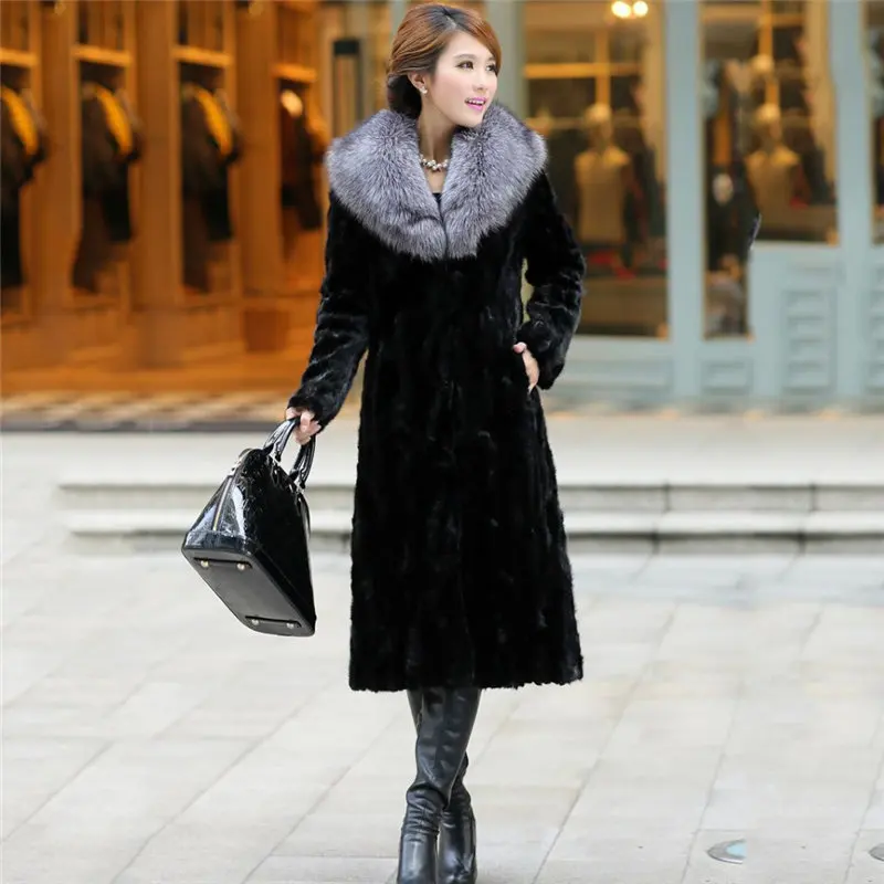 56 = 8XL зимние женские пальто из искусственного меха женская верхняя одежда Утепленная зимняя длинная куртка винтажное Женское пальто размера плюс 6XL 7XL X08