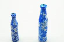 1x Portable Ceramic Style Bottle Shape Smoke Snuff Metal Pipes Smoking Herb Tobacco Pipe Herbal Grinder Smoke Accessories Gifts