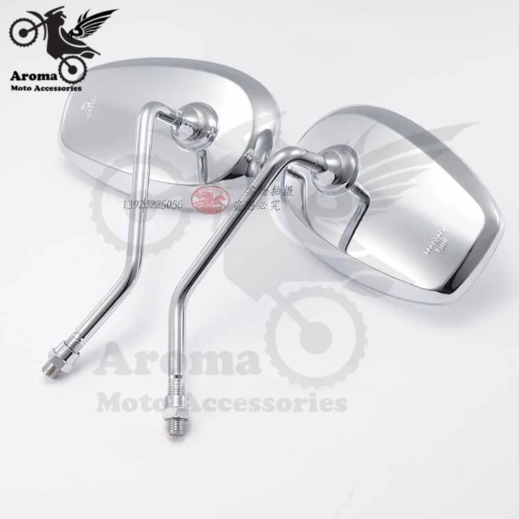 1 pair motorcycle rear view mirrors universal scooter rearview side chrome motorcyclr accessories hot | Автомобили и мотоциклы