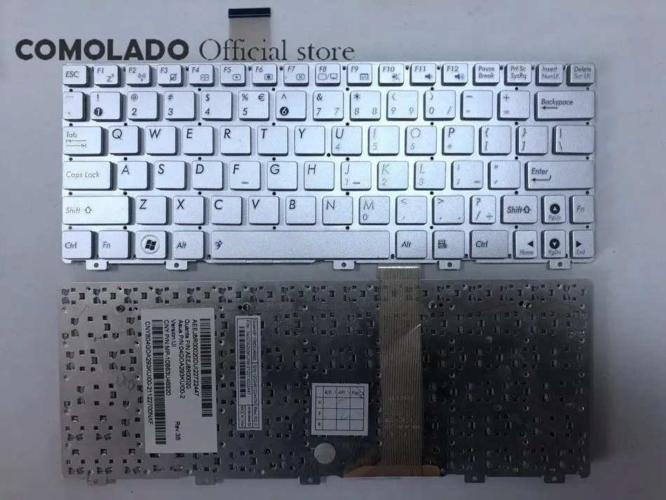 US Laptop keyboard Eee PC 1015PX 1025 1025C 1015 1015P 1015PE 1015B X101H X101CH 1015PN 1015B 1015BX 1015CX 1011PX Silver US Layout -1