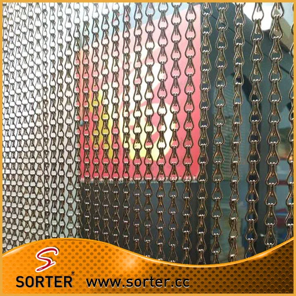 aluminum brass color chain link door curtainaluminum curtaincurtain chaincurtains curtain