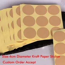 40 мм Круглый DIY крафт пустая печать стикер s самоклеющиеся этикетки стикер на заказ лого цену дополнительный Минимальный заказ: 1000 шт