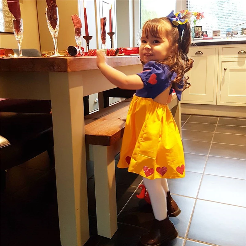 yellow party wear dress for baby girl