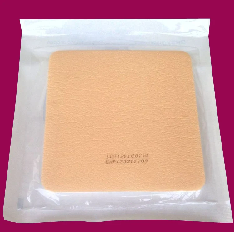 

1pcs 12.5*12.5CM 5mm silicone gel foam dressing has self-adhesive chronic acne wounds, burns, high absorption, water and liquid
