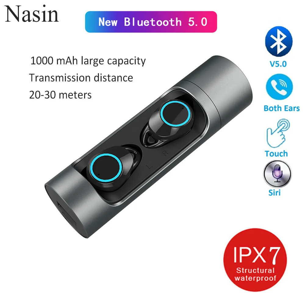 Nasin сенсорный наушники вкладыши TWS с X8 Bluetooth 5 0 Беспроводные микрофоном