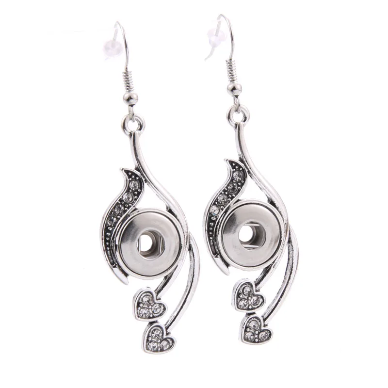 

Snap Earrings fashion jewelry 12mm metal Crystal rhinestone Snap Button earrings Button earrings fashion Women Snap Jewelry