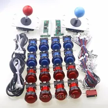 Контроллер аркады игры USB ручки Энкодера + 5-Контактный аркадные Геймпады провода + 16 x светодиод, кнопки аркада для компьютера игровой контроллер для ПК 
