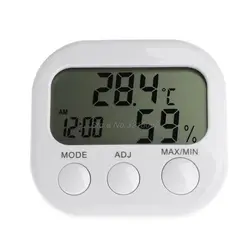 Цифровой ЖК дисплей термометр для измерения влажности гигрометр макс мин Air температура часы Sep29 Прямая поставка