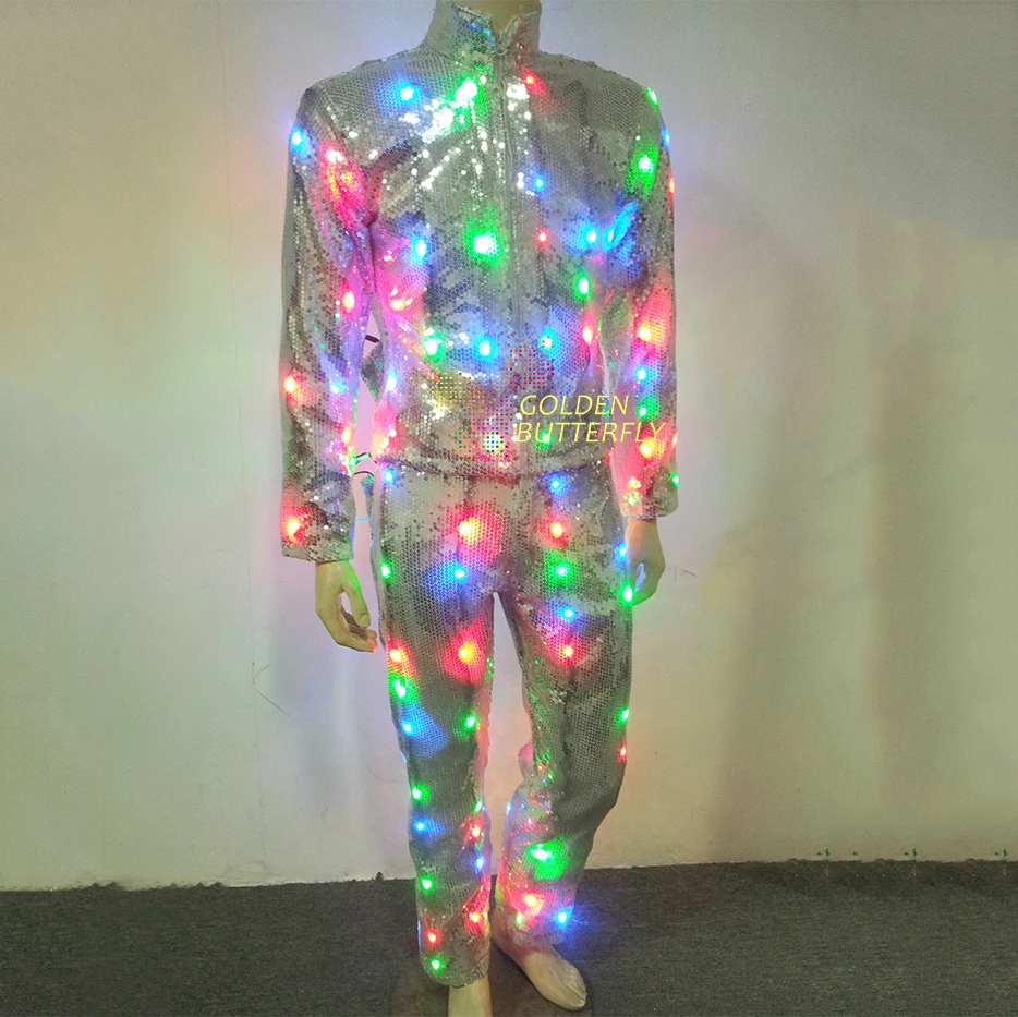 LED Clothing 2017 Hot Vestidos Glowing Luminous Suits Costumes Twinkle