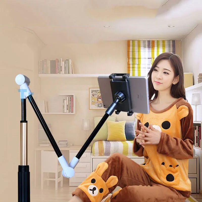 

Folding Long Arm Tablet Holder Stand For IPad 4-14 Inch 360 Rotation Strong Lazy Bed Tablet Mount Bracket For IPhone X XS