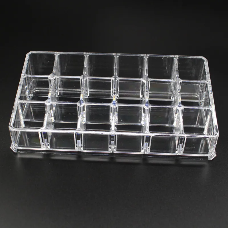 18 Grid Acrylic Cosmetics Box Lipstick Organizer Brush Holder Makeup Storage Nail Polish Corganizer BoxFor Cosmetics (1)