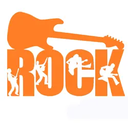 Сумасшедший рок-музыка гитара инструмент Современный молодой страсть Книги по искусству наклейки Motorhome грузовик окна автомобиля Обложка