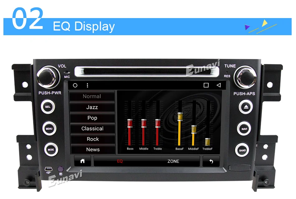 Excellent Eunavi 2 Din 7 inch tda7851 Android 8.1 Car Dvd Player For Suzuki Grand Vitara Radio Stereo GPS in dash car pc 1024*600 HD wifi 23