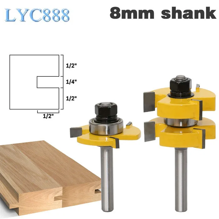 2 шт./компл. Концевая фреза 8 мм хвостовик в большом количестве, но не более чем на 1-1/4 фреза по дереву для соединения шип-паз режущие иструменты с ответной канавкой и вырезания гребней и наборы для ухода за кожей
