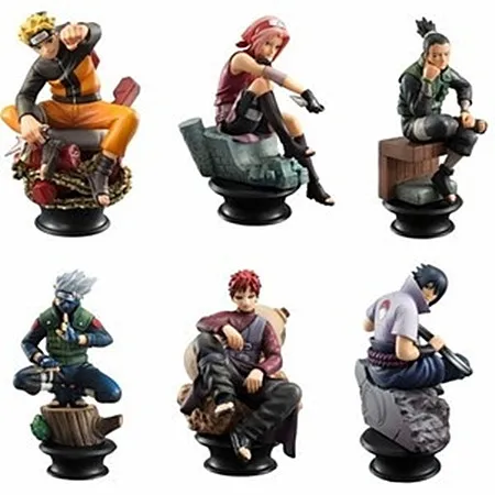 6PCS/SET Anime Cartoon Naruto Figure Set Gaara/Kakashi/Sakura/Uzumaki/Hatake Toys PVC Action Figure Brinquedo