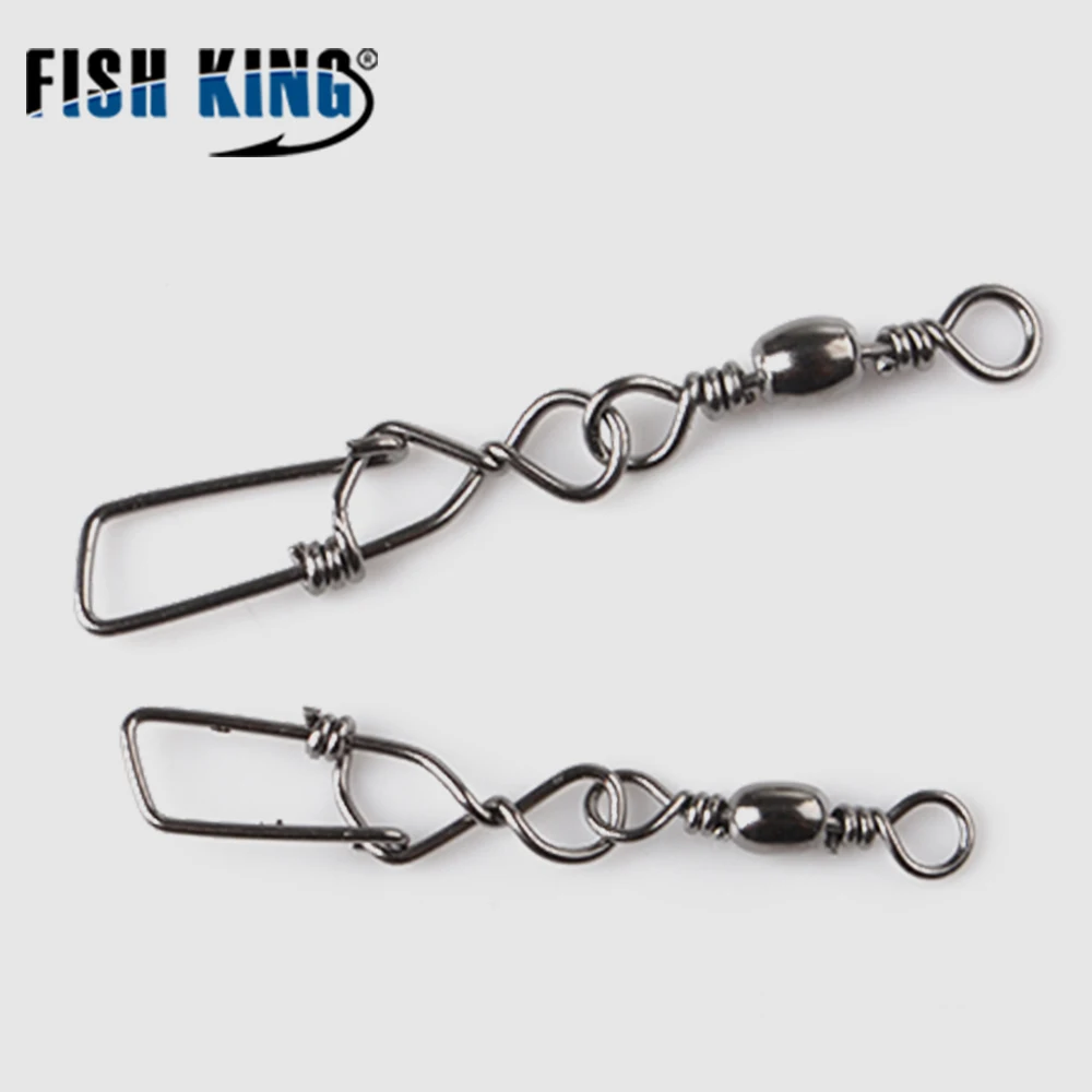 FISH KING 10 шт./упак. 6 #/8 #/10 #/12 # вертлюг с датской приманкой фоторазъем терминальная