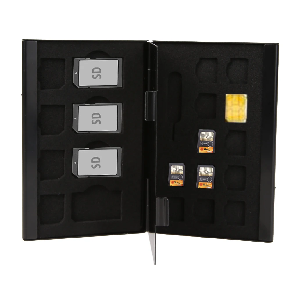 15in1 Aluminum SIM Micro Nano SIM cards Pin StorageBox Case