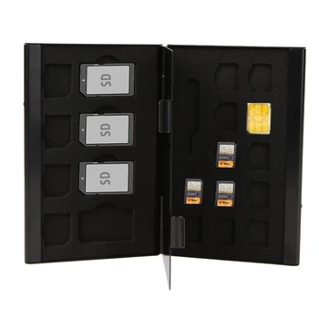 

15in1 Aluminum SIM Micro Nano SIM cards Pin StorageBox Case HolderProtector Anti-magnetic Memory Card Storage Case Box