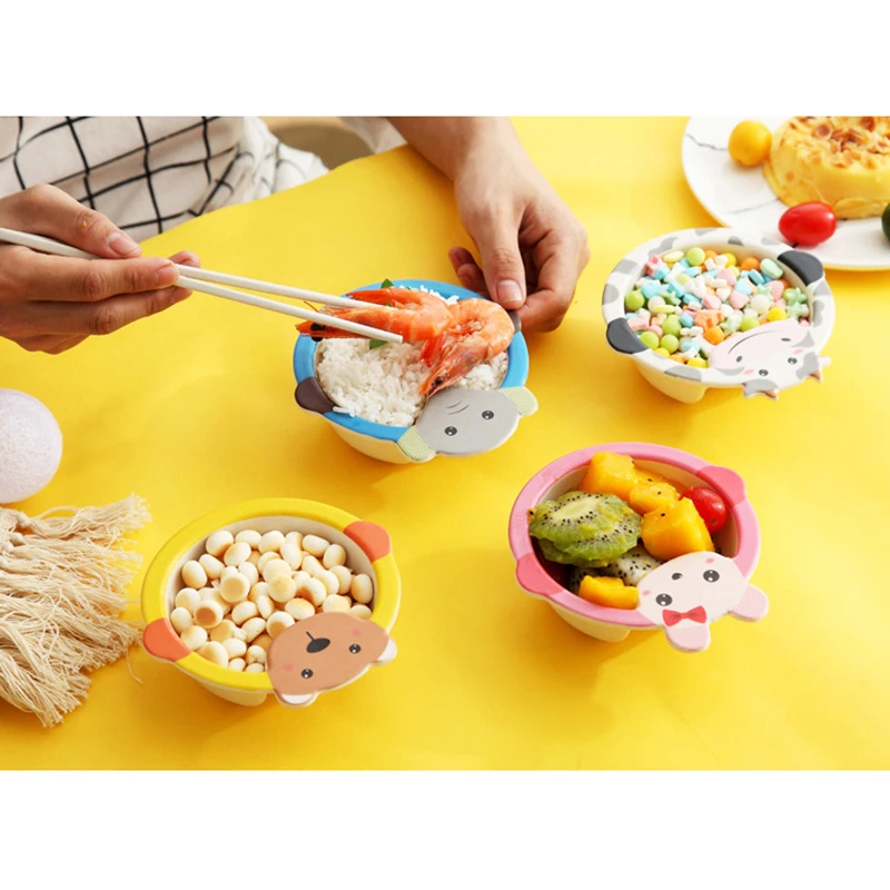 Детское Экологичное натуральное бамбуковое волокно для кормления детское питание миска блюда с героями мультфильмов детская миска столовая посуда для кормления детей